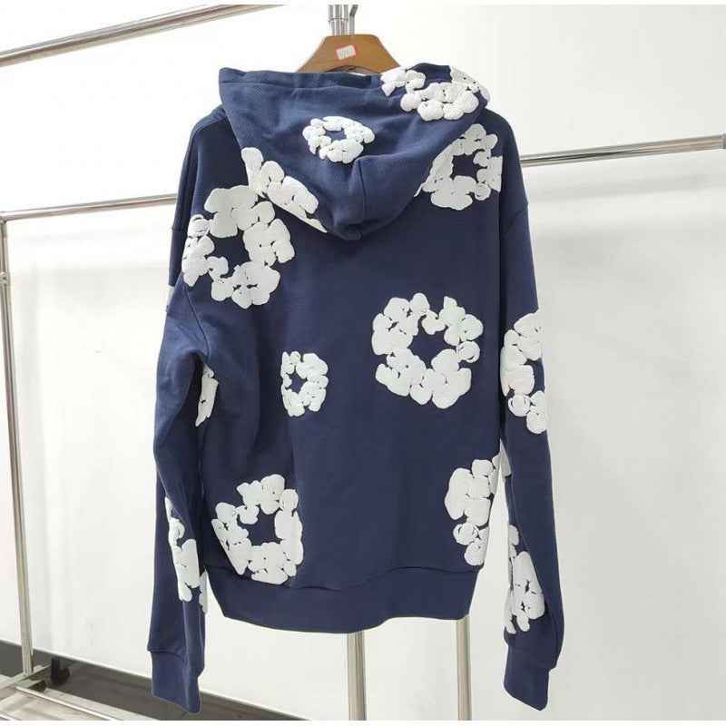 Heavyweight Fleece-Lined Hooded Sweatshirt with Unique Print