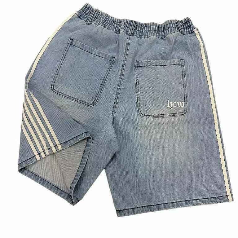 Retro Striped Denim Pants