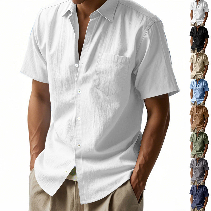 Linen short-sleeve shirt Colouronova