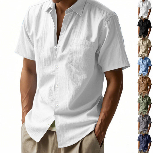 Linen short-sleeve shirt Colouronova