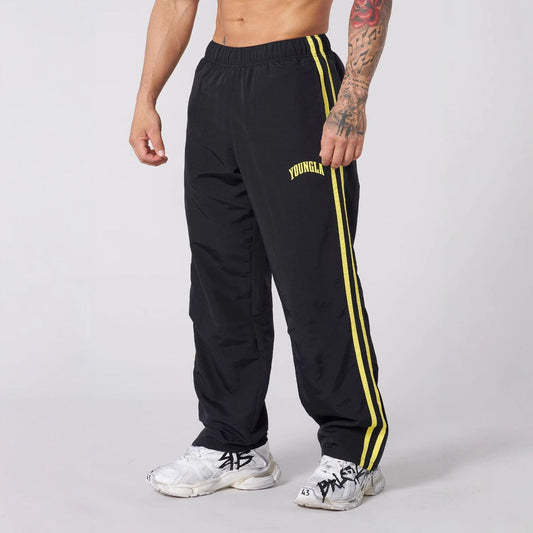 Double-strip stitched printed casual pants Colouronova