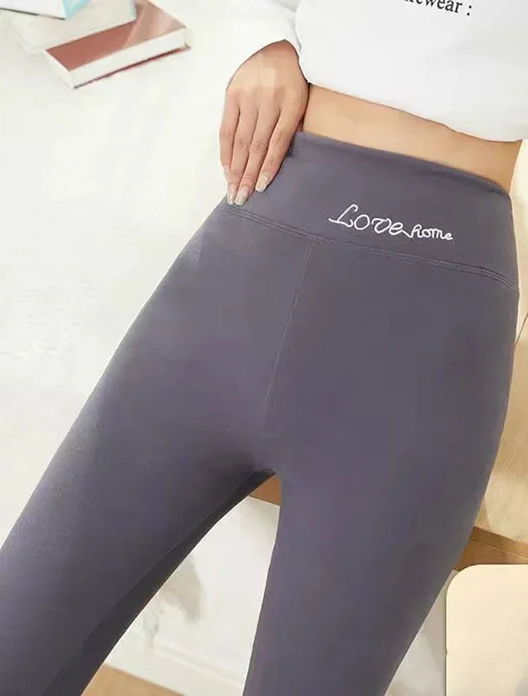 Autumn Winter Women Underwear Thermal Pants Cashmere High Waist Trousers For Women Casual Cashmere Pajama Pants 2024 - Colouronova