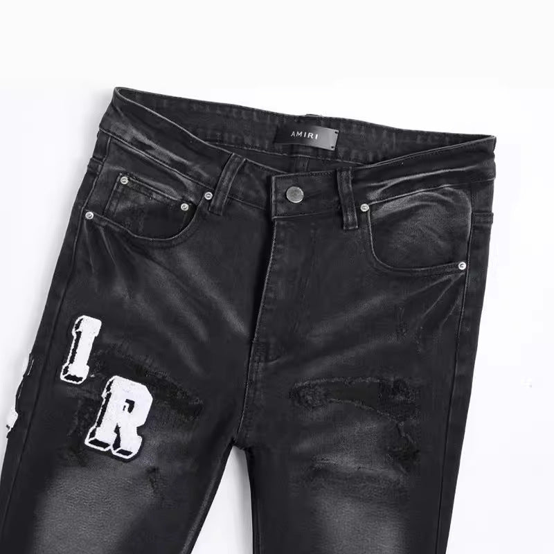 Black Stretch Skinny Men's Jeans Colouronova