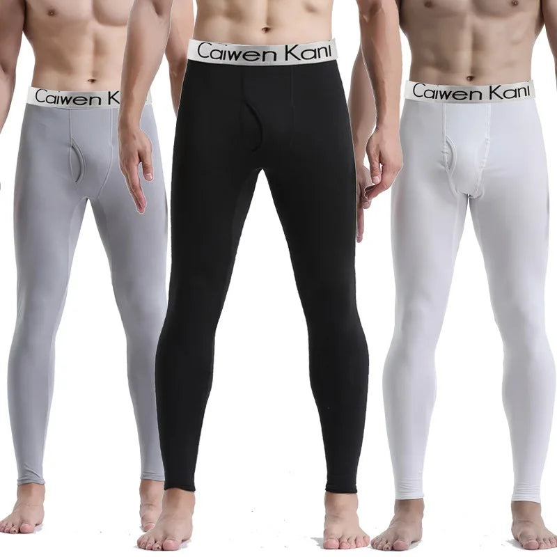 2024 New Men's Thermal Underwear Pants Winter Thick Fleece Lined Long Johns Warm Leggings Base Layer Bottoms - Colouronova
